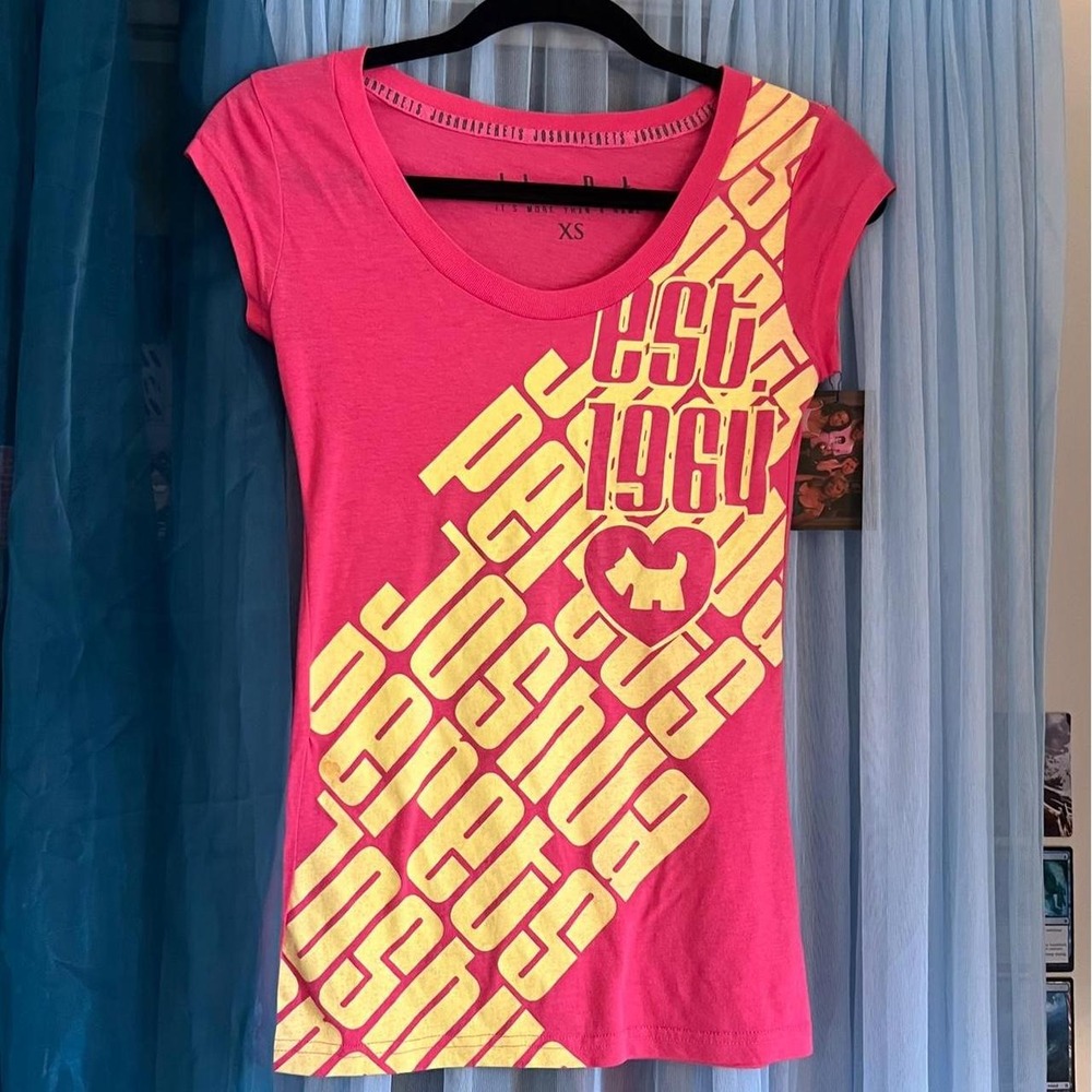 JOSHUA PERETS Pink Graphic Baby T